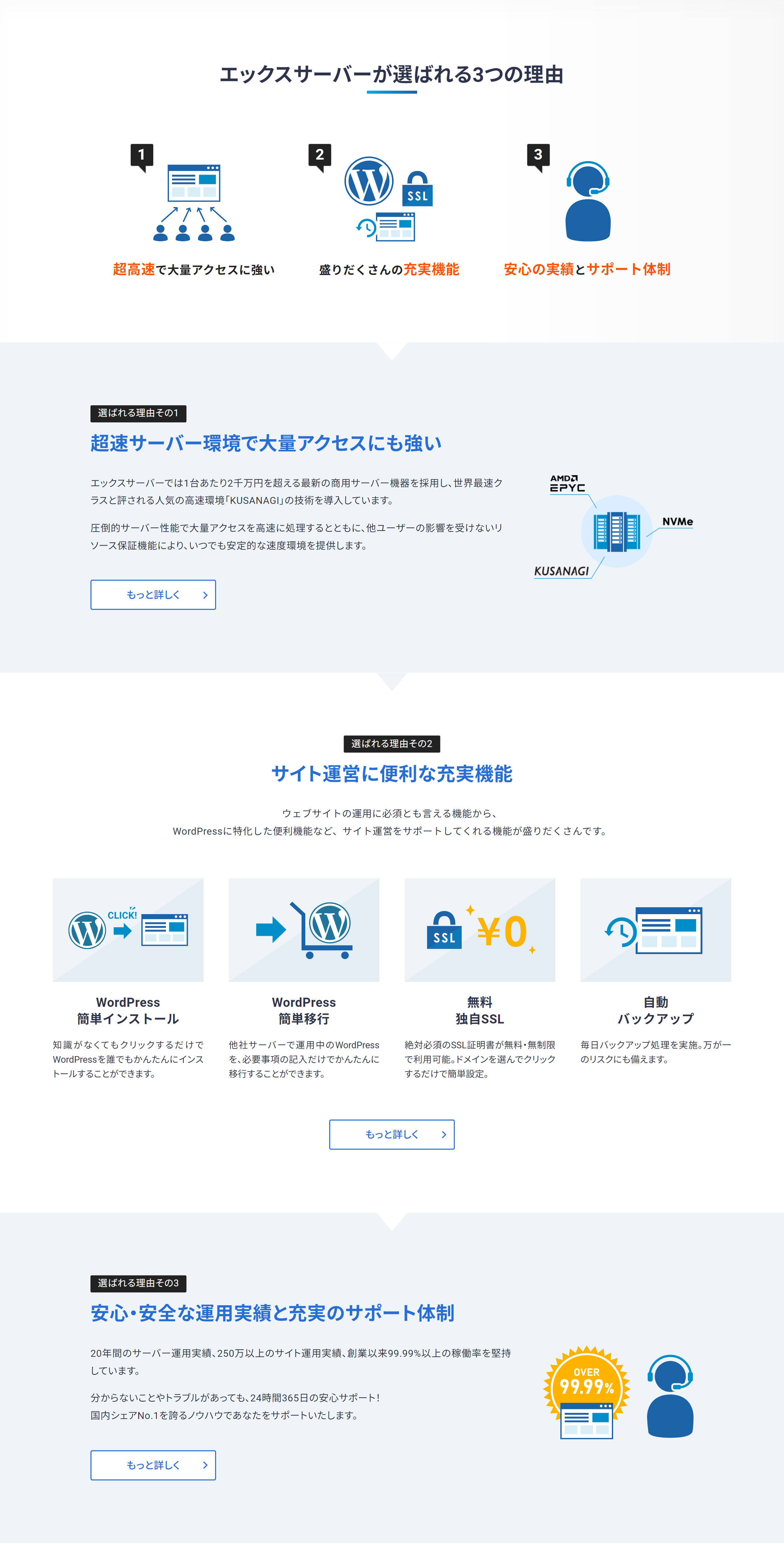 XServerが選ばれる3つの理由